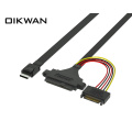 OCULINK SFF-8611 bis SFF-8639+15PIN SAS-Kabel OCULINK TO U.2 für Backboard